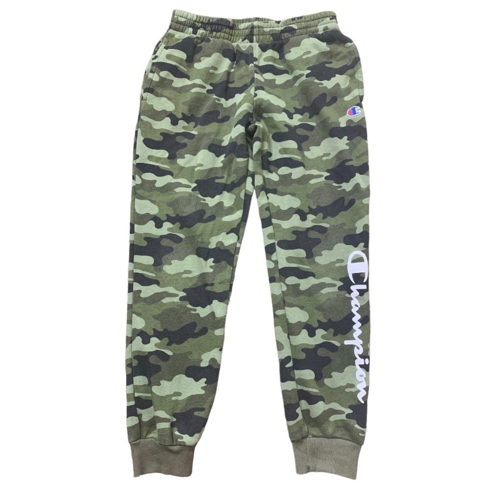 Champion Boys Green Camo Cargo Joggers Sweatpants Size 10-12 Years